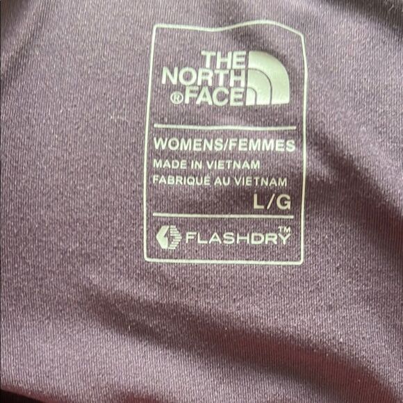 North Face Women's Purple Multi Pattern Long Sleeve Top Herringbone Front Sz L - Picture 6 of 9
